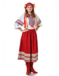 Traditional costume Ukrainian girl