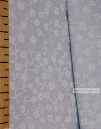 Floral cotton fabric by the yard ''Small White Flowers On Blue''}