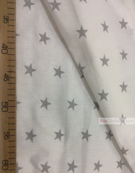 Baby Materials by the Yard ''Gray Star On A White''}