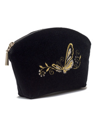 Trousse Maquillage Brodé d’or ''Butterfly''}