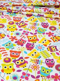 {[en]:Cotton fabric ''Baby owls''}