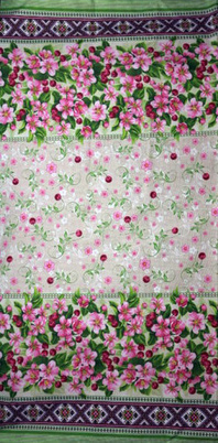 {[en]:Russian pattern cotton fabric Cherry blossoms}
