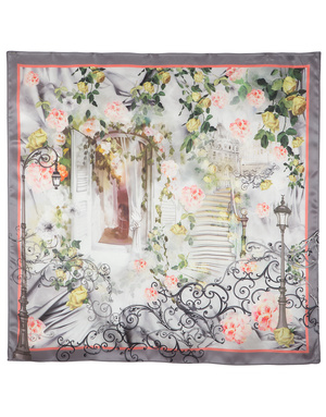 Silk shawl ''Rose Garden''