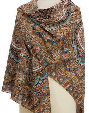 Cotton shawl ''Eastern journey''