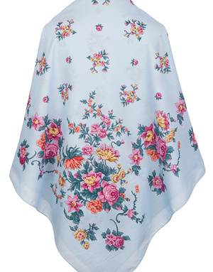 Cotton shawl ''Flower Necklace''