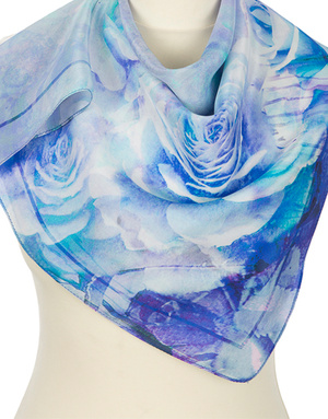 Silk scarf ''Growing roses''