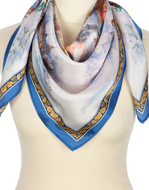 Silk shawl ''Cheerful Maslenitsa''