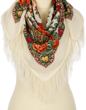 Pavlovo Posad wool shawl Russia ''Charmer''