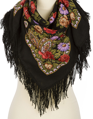 Pavlovo Posad wool shawl Russia ''Charmer''