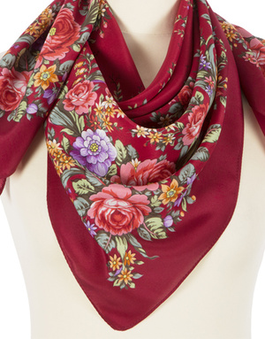 Silk shawl ''Flower Mood''