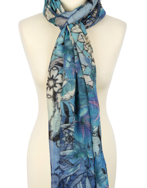 Châle Wrap ''Blue Wonderful''