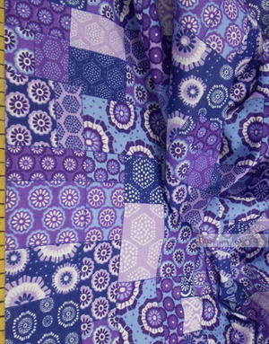 Fabric Folk Decorations by the yard ''Purple-Blue Flap''}