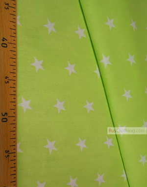 Baby Materials by the Yard ''White Star On Light Green''}