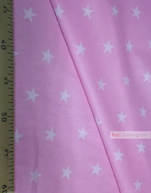 Tissu pour bébé au metre ''White Star On Light Purple''}