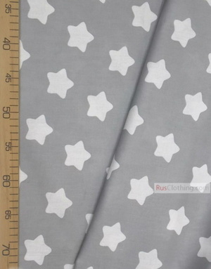 Baby Materials by the Yard ''White Star On The Gray''}
