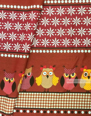 Kids Fabric by the Yard ''Large Scoops On Burgundy''}