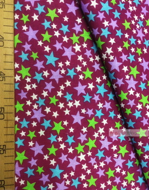 Baby Materials by the Yard ''Colored Stars On Cherry''}