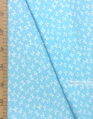 Baby Materials by the Yard ''White Bows On Turquoise''}