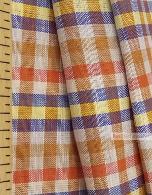 Linen fabric from Russia ''Plaid ''
