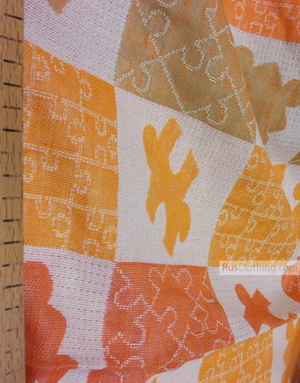 Linen Jacquard Fabric ''Puzzles ''