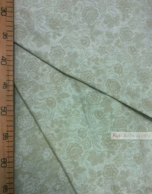 Vintage Fabric Ornament by the yard ''Flowers On Beige Field''}
