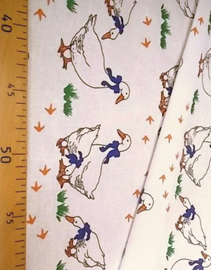 Linen fabric from Russia ''Crow's feet on white ''