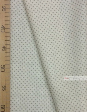 Linen fabric from Russia ''Little dark gray polka dots on gray ''