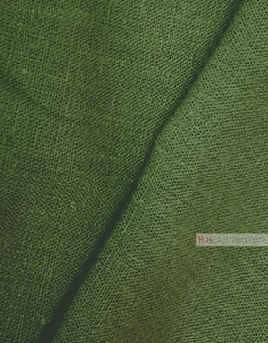 Linen fabric from Russia ''Dark Grass ''