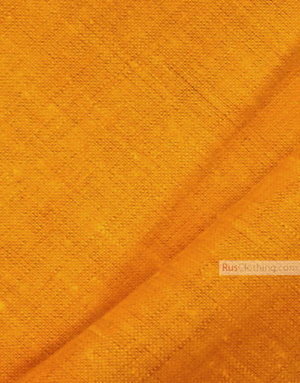 Linen fabric from Russia ''Orange-Yellow ''