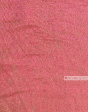 Linen fabric from Russia ''Herbal, red ''