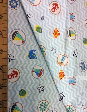 Childrens Fabric by the Yard ''Sea''}