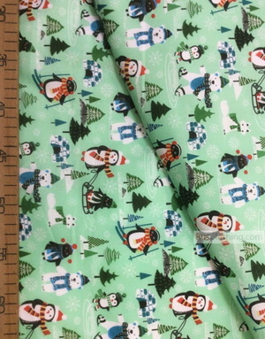 Baby Materials by the Yard ''Penguins And Bear In The Winter Forest''}
