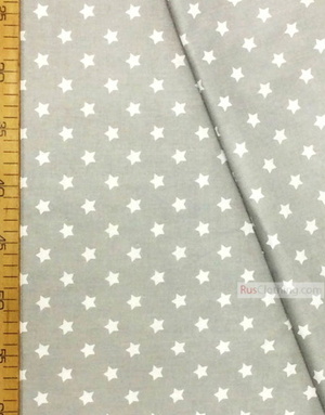 Baby Materials by the Yard ''White, Small Star On Gray''}