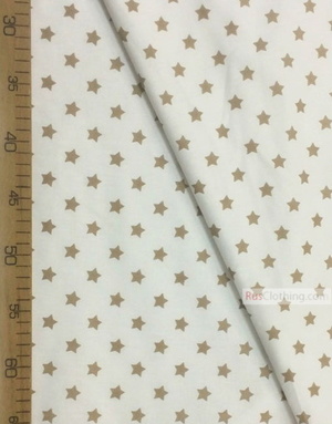 Baby Materials by the Yard ''Coffee, Small Star On White''}