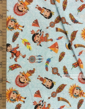 Nursery Fabric by the Yard ''The Indians On The Turquoise''}