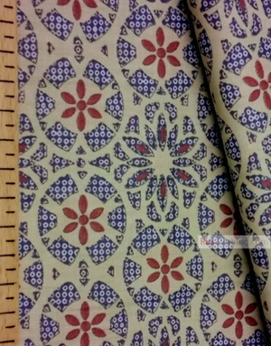 Geometric Print Fabric  ''Geometry On Beige''}