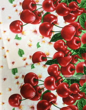 Waffle Cotton Fabric by the yard ''Cherry''}