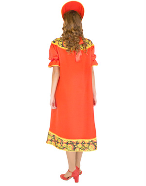 Russian Girl Dress Khokhloma Roundelay