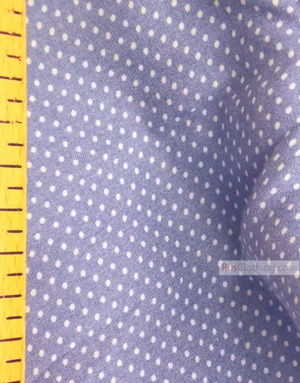 Viscose Fabric by the yard ''Little White Polka Dots On Blue''}