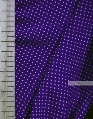 Viscose rayon by the yard ''Little White Polka Dots On Blue''}