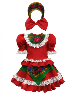 Russian dance costume ''Square dance'' with Kokoshnik
