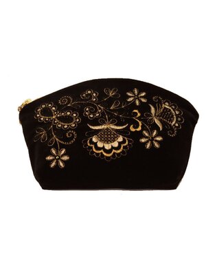 Velvet Evening Bag ''Flowers''}