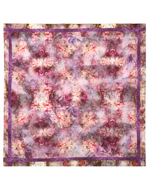Cotton head scarf  ''Lilac abstractIion''