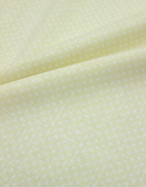 {[en]:Poplin cotton ''Polka dots on yellow''}