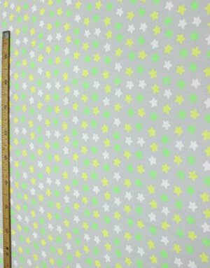 {[en]:Poplin cotton ''Gingerbread stars on grey''}