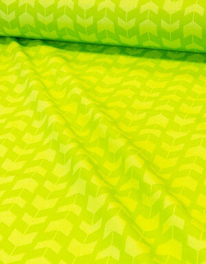 {[en]:Cotton fabric ''Arrows-stripes on green''}