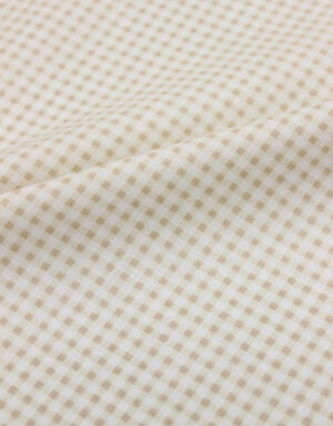 {[en]:Poplin cotton ''Beige checkwork''}