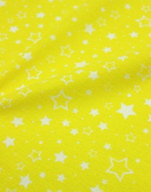 {[en]:Baby flannel ''Starfall on yellow''}
