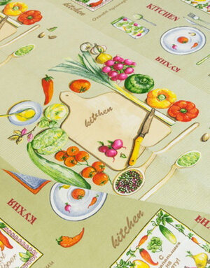 {[en]:Panama weave fabric ''Kitchen''}