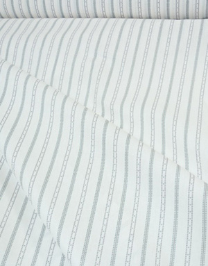 {[en]:Percale cotton ''Grey stripes with dots''}